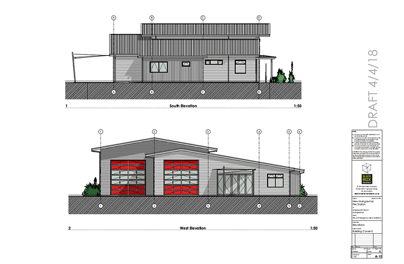 mangawhai fire station-south elevation planning and design